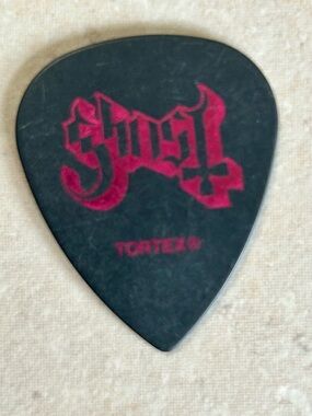 Caught at show in 2015 
Ghost Tortex Guitar Pick - Black with Pink Logo